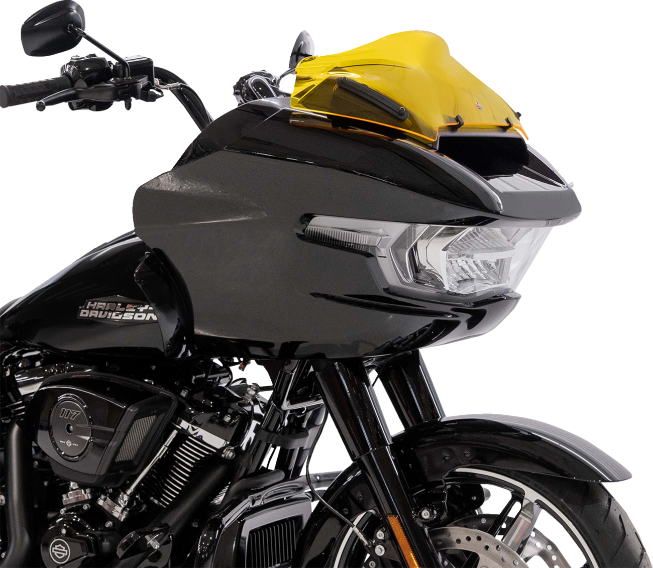 Klock Werks Kolor Flare® Windshield - 8" - Yellow - '23-'25 FLTRX