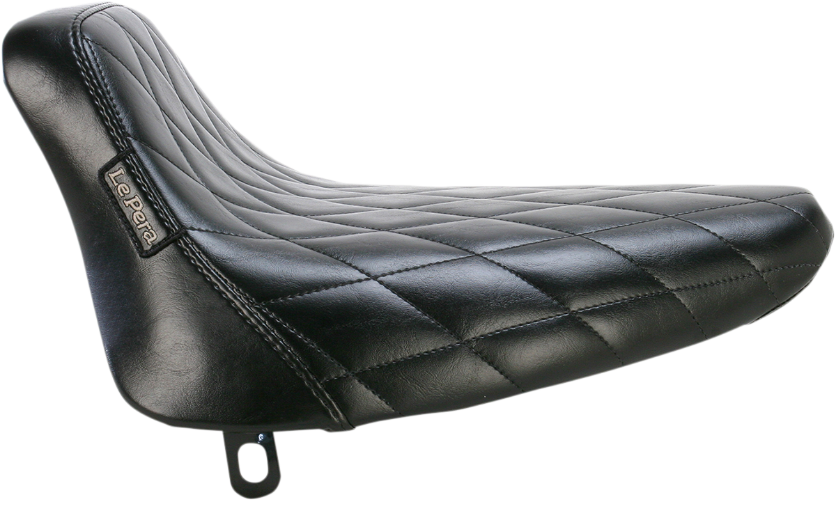 Le Pera Bare Bones Solo Seat - Diamond Stitch - Black - Softail '84-'99