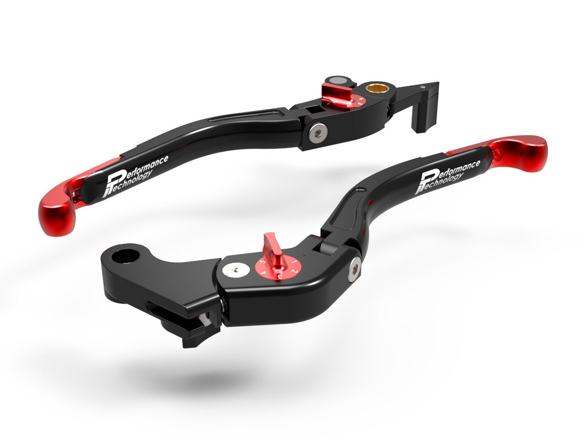 Ducabike DBK LEA08 Brake / Clutch Adjustable Levers Eco GP 2 - BLACK-RED