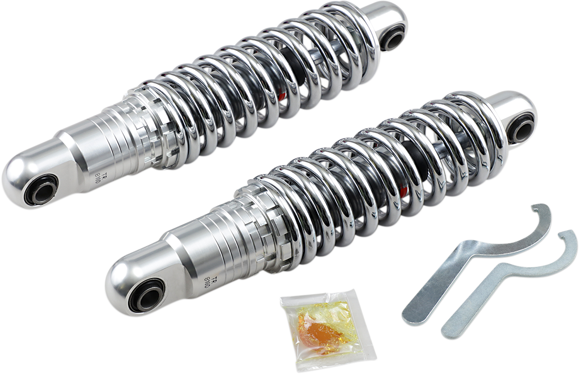 Drag Specialties Shocks Premium Ride-Height Adjustable Shocks - 12" - Heavy Duty - Chrome