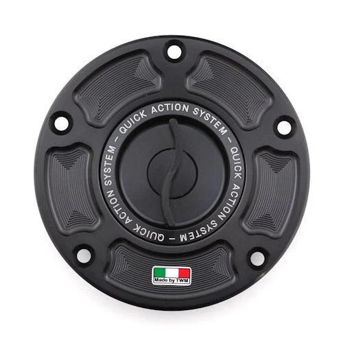 TWM Quick Action CNC Aluminum Gas Cap For Diavel V4 - Black