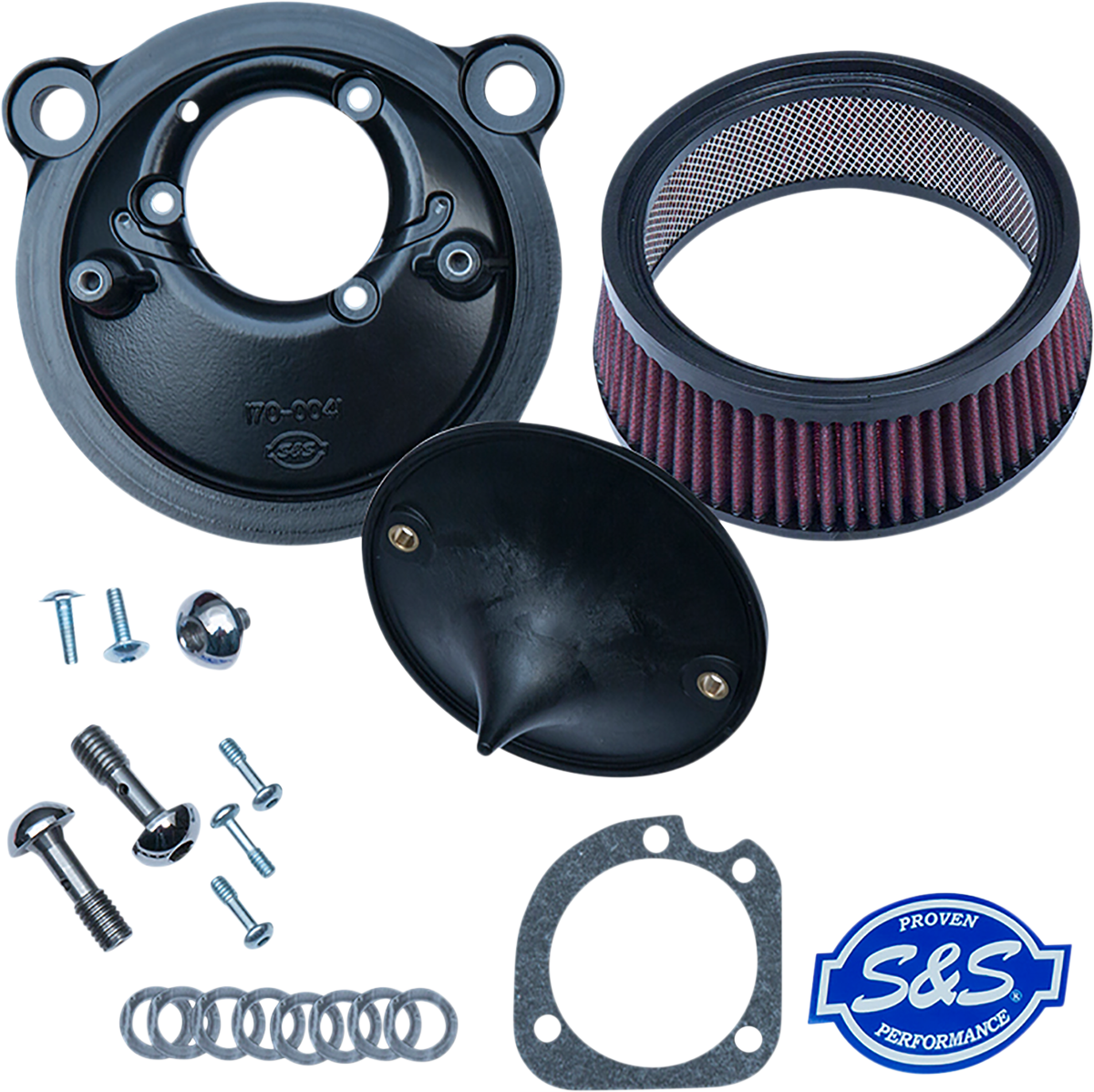 S&S Cycle Super Stock™ Stealth Air Cleaner Kit - Black