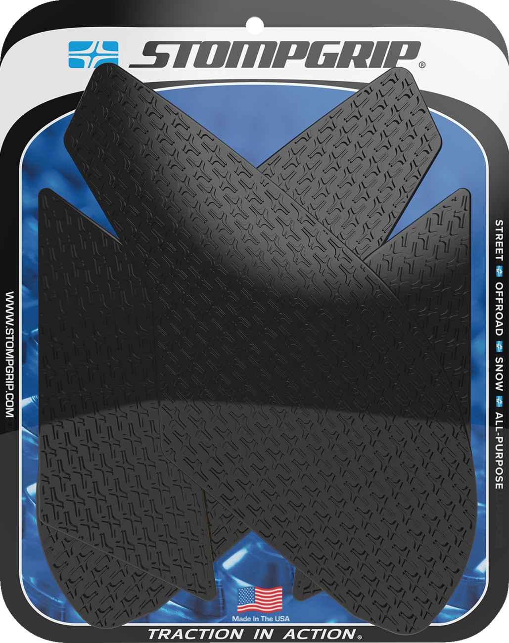 StompGrip Tank Grips - Icon - Black - Suzuki - SV '16-'25