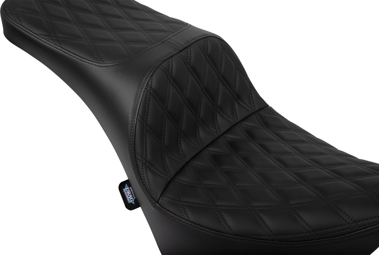 Drag Specialties Seats Freedom Seat - Solar Leather - Double Diamond Black Stitch - FL/FX '18-'25