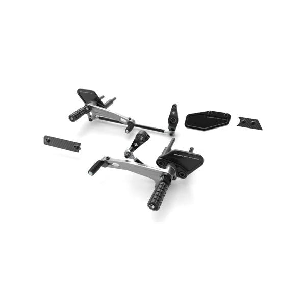 Ducabike DBK Adjustable Rearsets For Ducati XDiavel / XDiavel S - Black/Silver