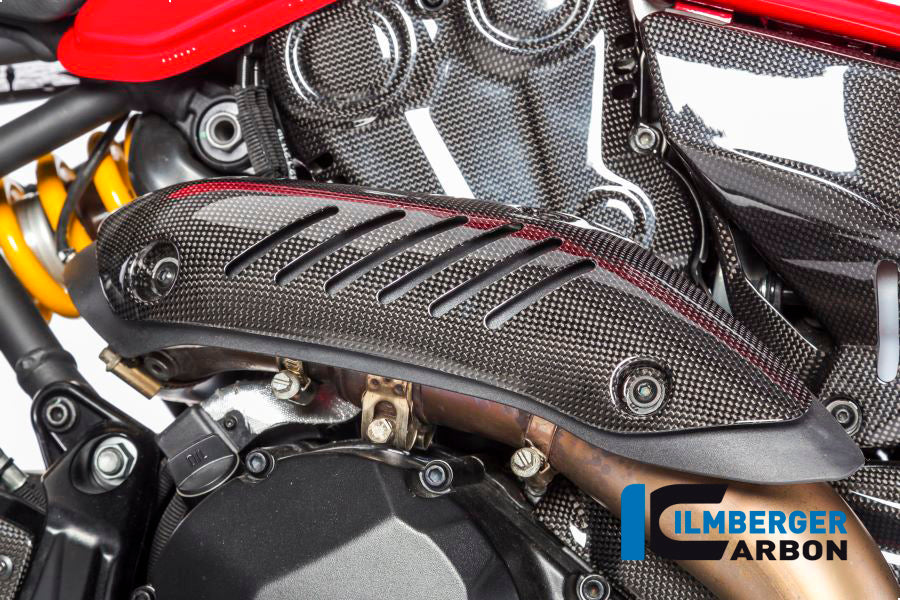 Ilmberger Carbon Exhaust Heat Shield On The Manifold - Gloss / Plain