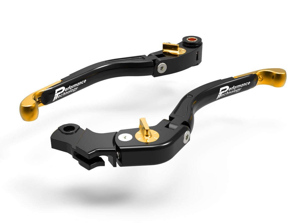Ducabike DBK LEA05 Brake / Clutch Adjustable Levers Eco GP 2 - BLACK-GOLD