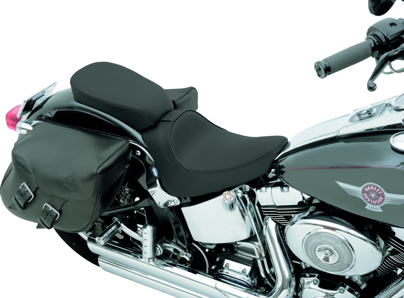 Drag Specialties Seats Rear Solo Seat - Wide - Smooth - FXST/FLST '00-'06