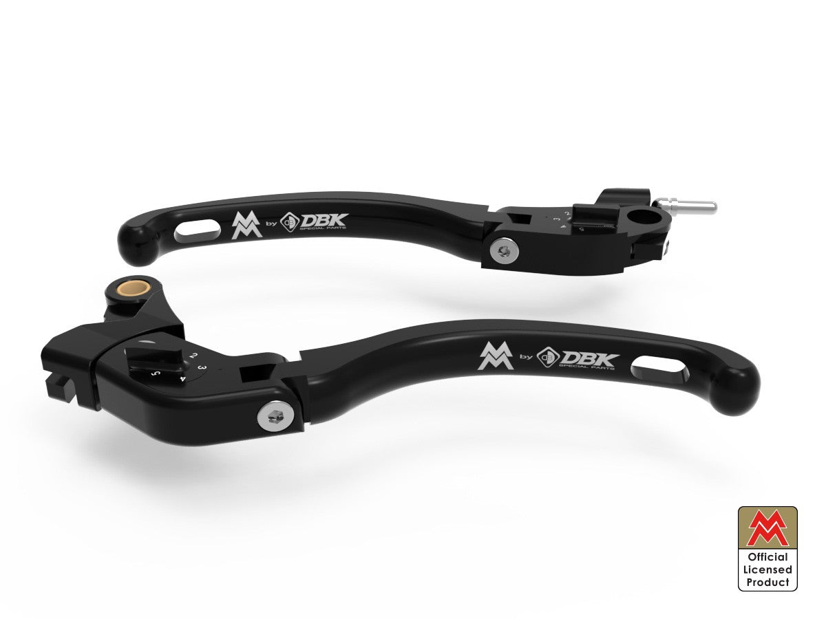 Ducabike DBK LE23 Brake / Clutch Adjustable Levers Eco GP 1 - BLACK-BLACK