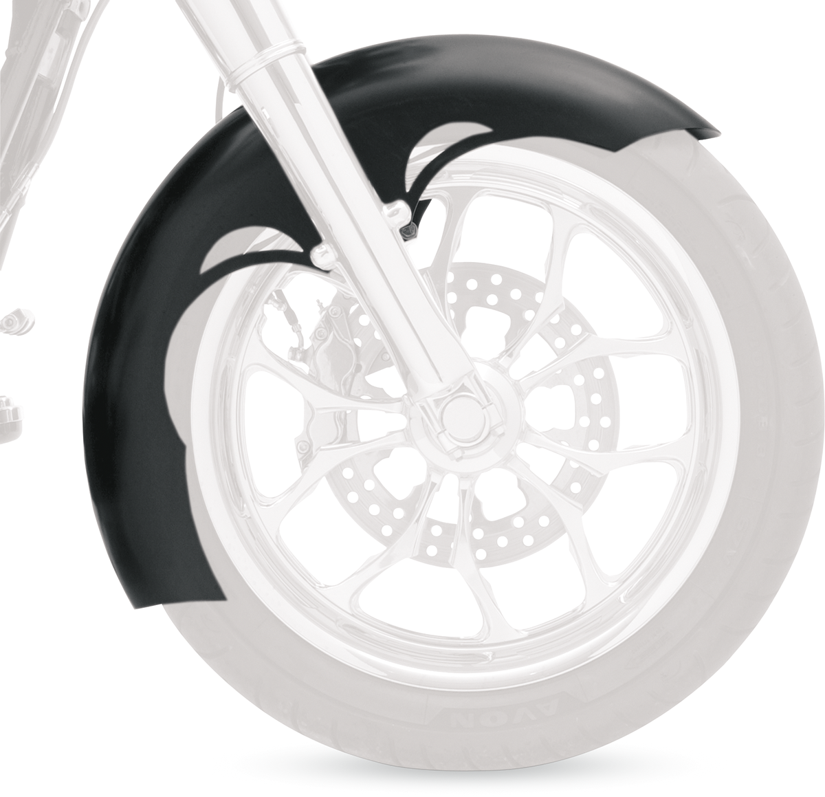 Klock Werks Tude Front Fender - Black - 21" - HD Touring/Trike