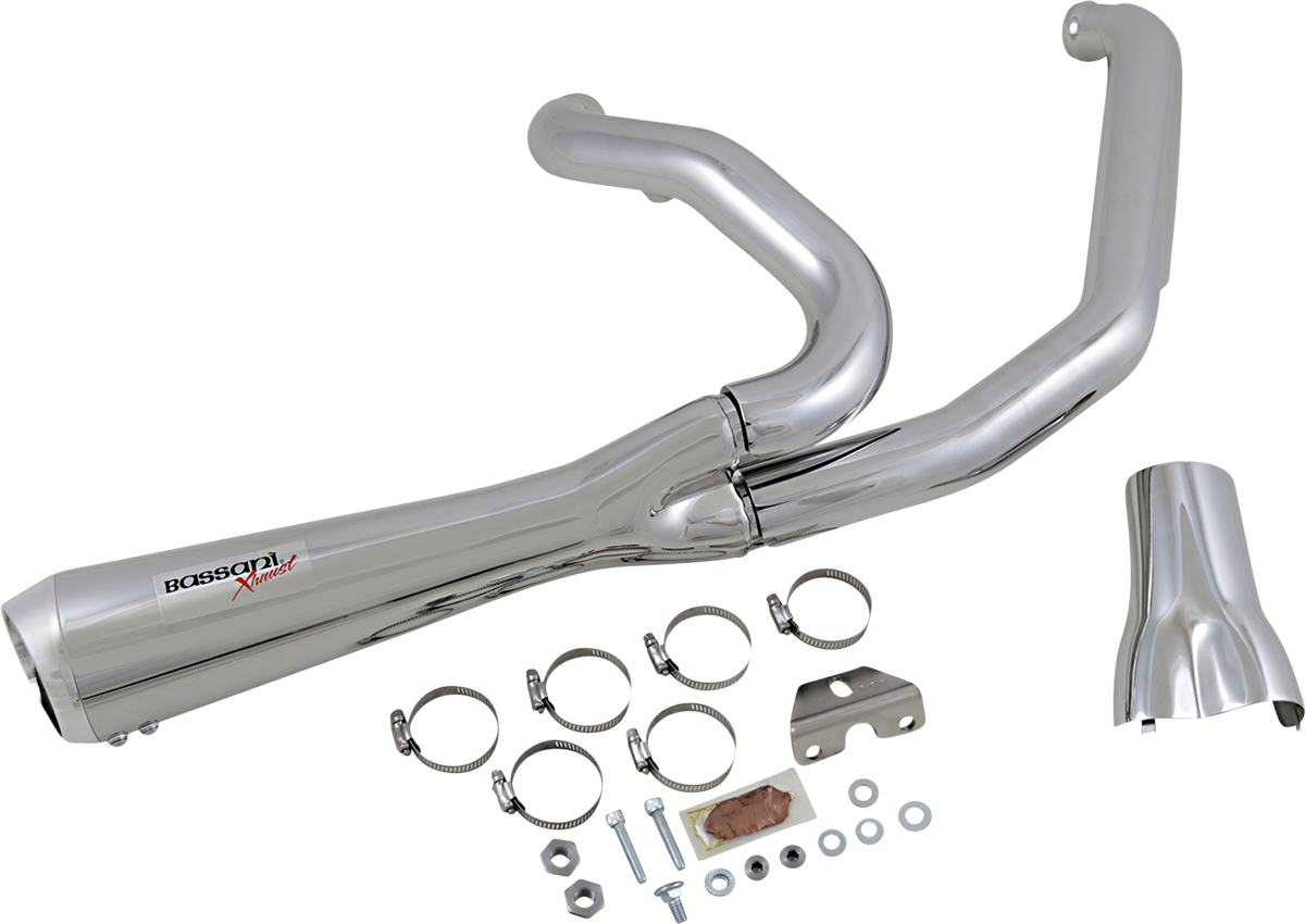 Bassani Xhaust Short 2:1 Exhaust For FL - Chrome