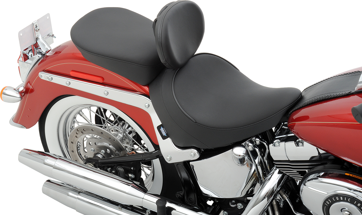Drag Specialties Seats Solo Seat - Smooth - Backrest - FLST '00-'17