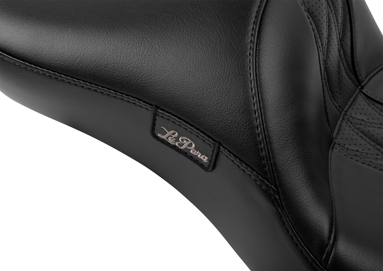 Le Pera Maverick Daddy Long Legs Seat - Without Backrest - Diamond Stitch - HR2 Inlay - FLH/FLT '23-'25