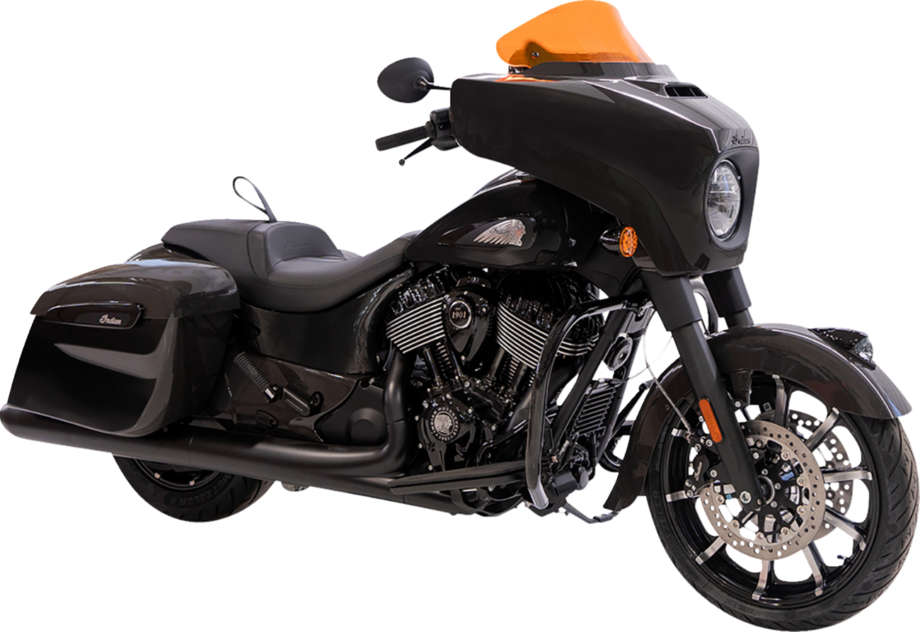 Klock Werks Ice Flare® Windshield - 10" - Orange Ice - '14-'26 Indian