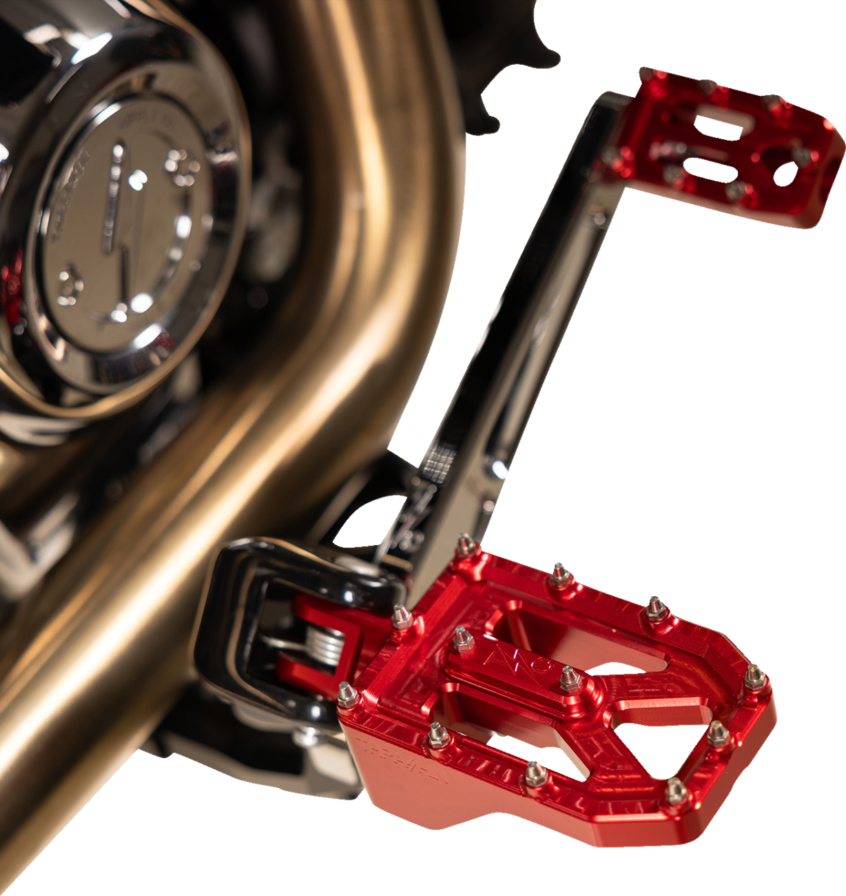 Thrashin Supply CO. Aggressor Foot Pegs - Rear - Red - HD '72-'25