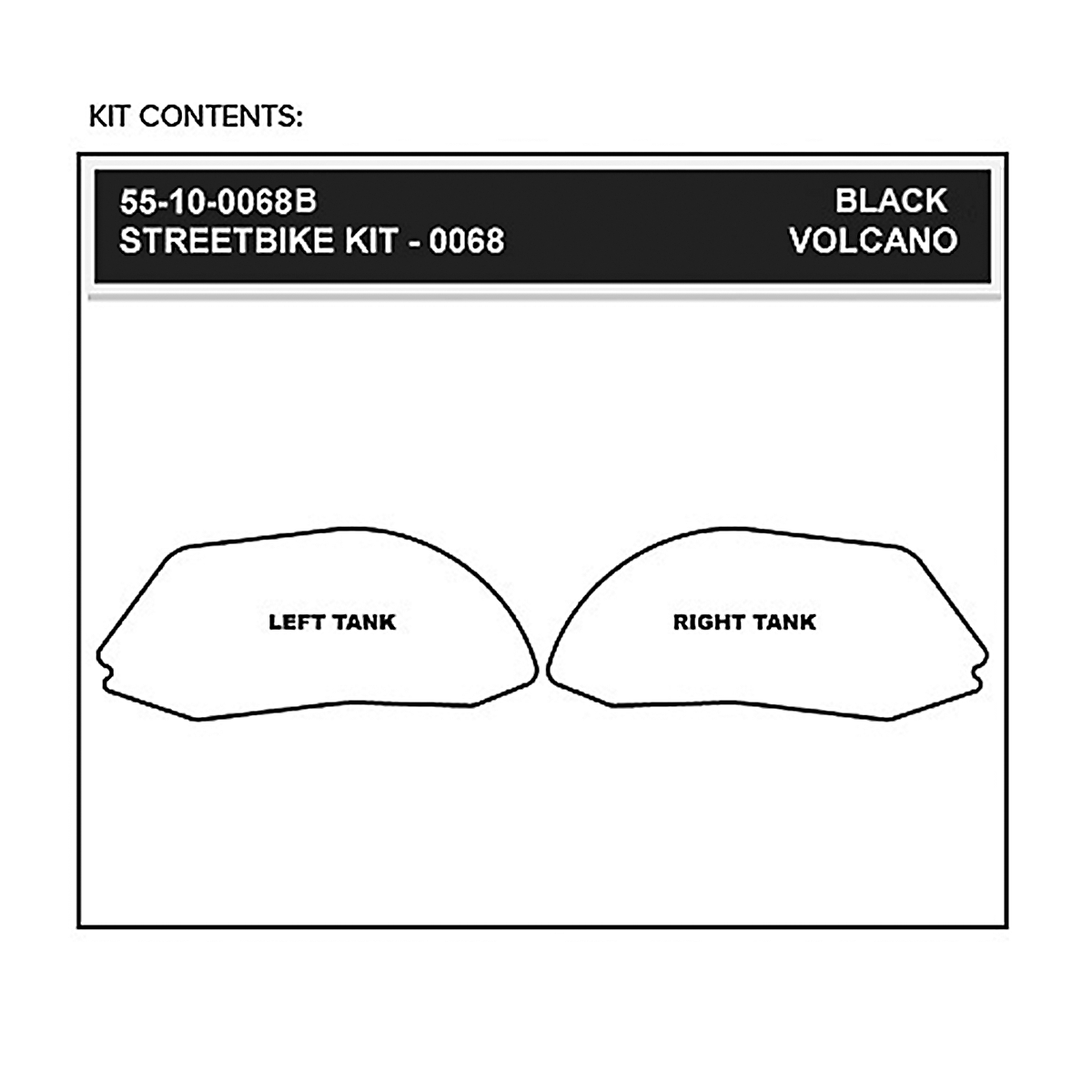 StompGrip Tank Grips - Volcano - Black - Ducati - Panigale '12-'24