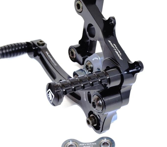 Ducabike DBK PR119903 Adjustable Rearset SBK Panigale - BLACK ECO FIXED FOOT PEGS