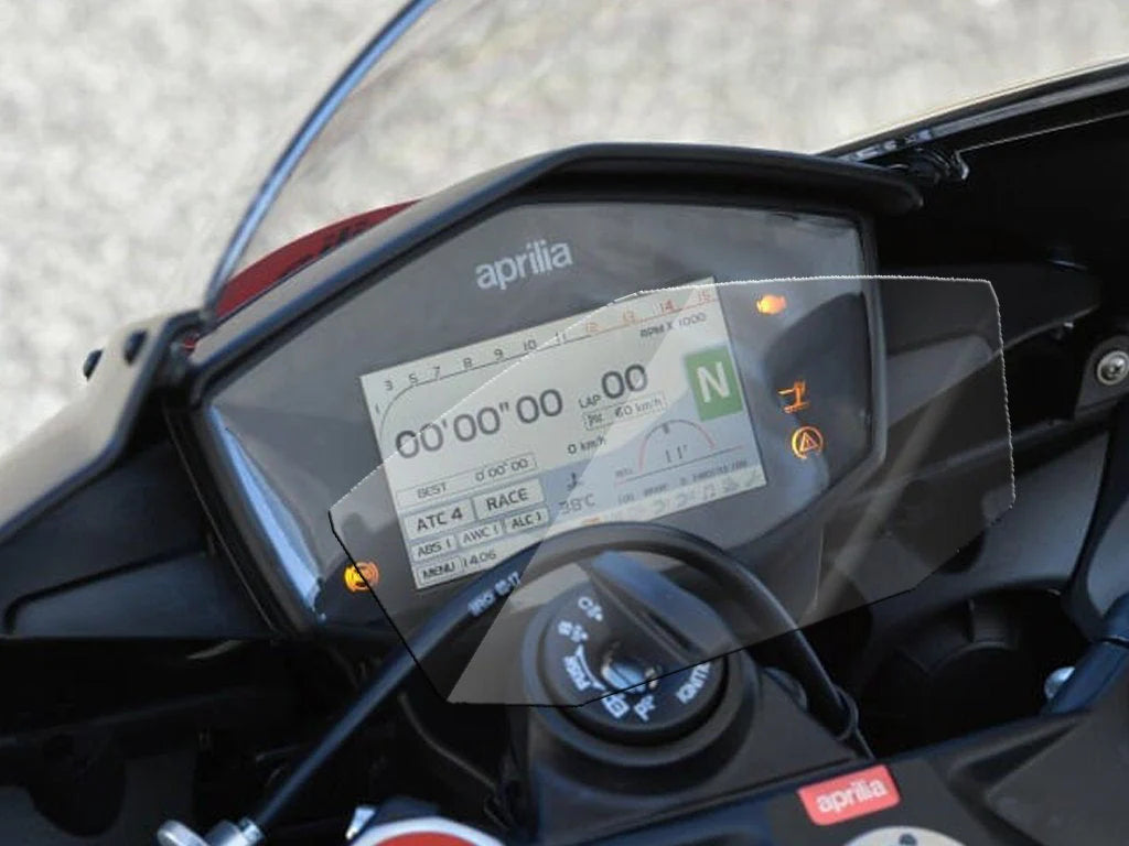 Shieldotron Aprilia RSV4 2017+ / Dorsoduro 900 / Shiver 900 / RS660 2021+ / Tuono V4 1100 2017+ / Tuono 660 / Moto Guzzi V7 TT 2019+ / Energica Instrument Cluster Screen Protector