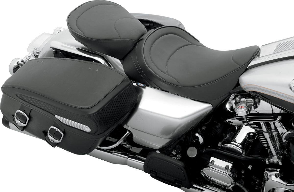 Drag Specialties Seats Solo Seat - Mild Stitched - Driver Backrest Compatible - FLH '97-'07