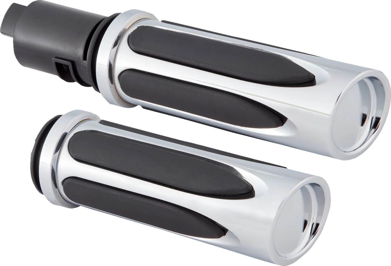 Arlen NESS Deep Cut Comfort Series Grips - TBW - Chrome