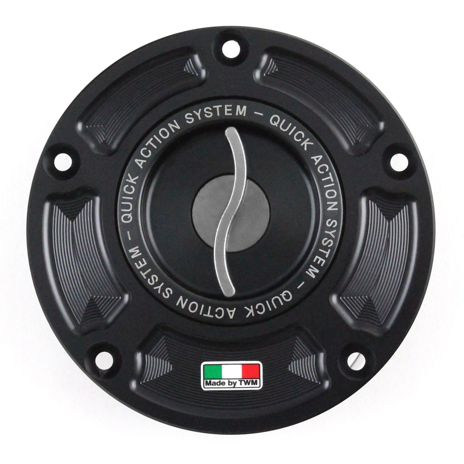 TWM CNC Aluminum Gas Cap / Fuel Cap with Silver Center Cap for KTM Motorcycles