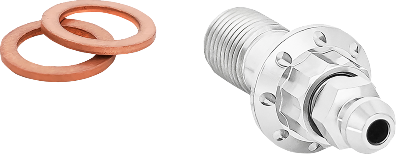Arlen NESS Banjo Bolt With Bleeder - 10 MM - Polished
