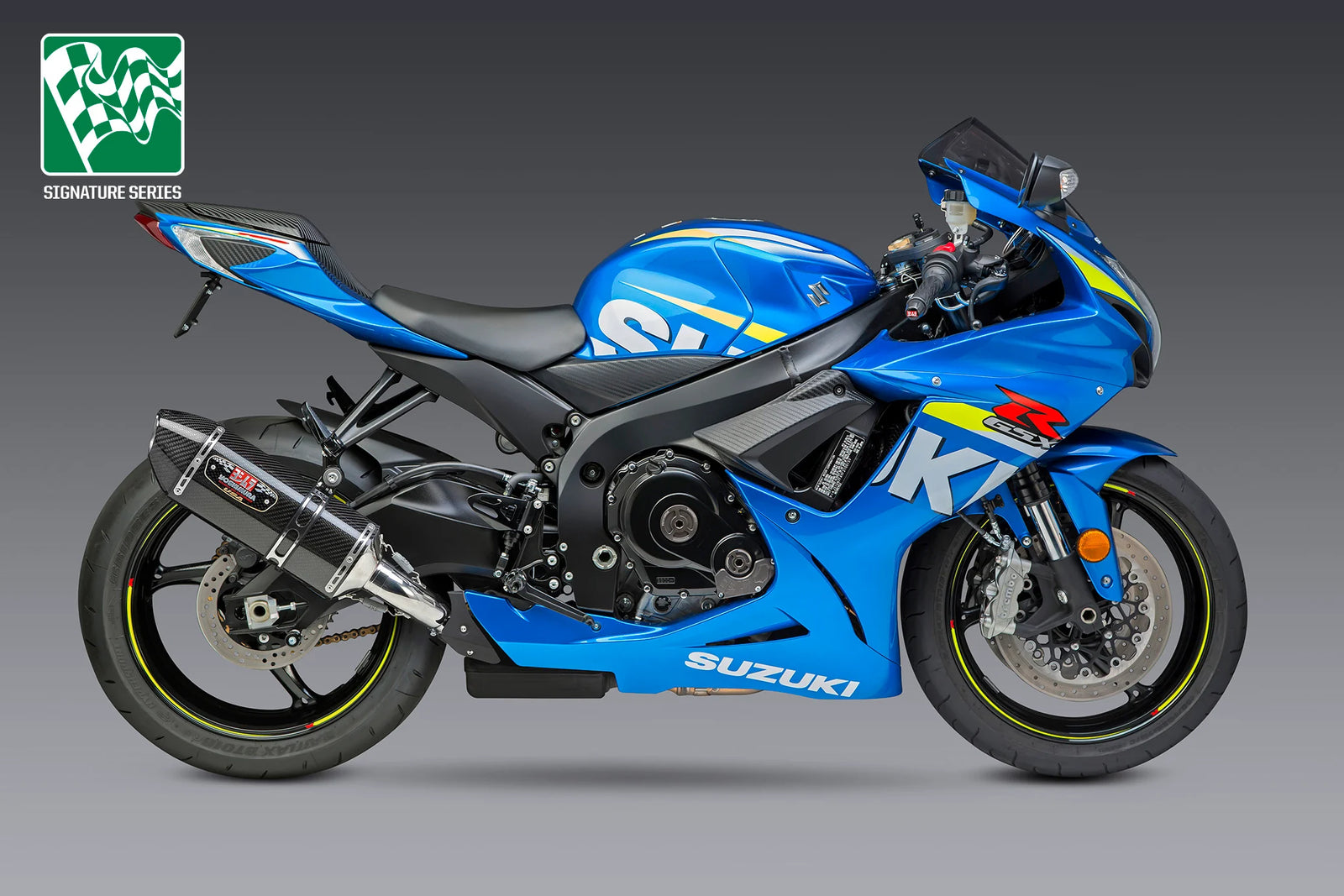 Yoshimura GSX-R600/750 11-26 R-77 Stainless Slip-On Exhaust, W/ Carbon Fiber Muffler