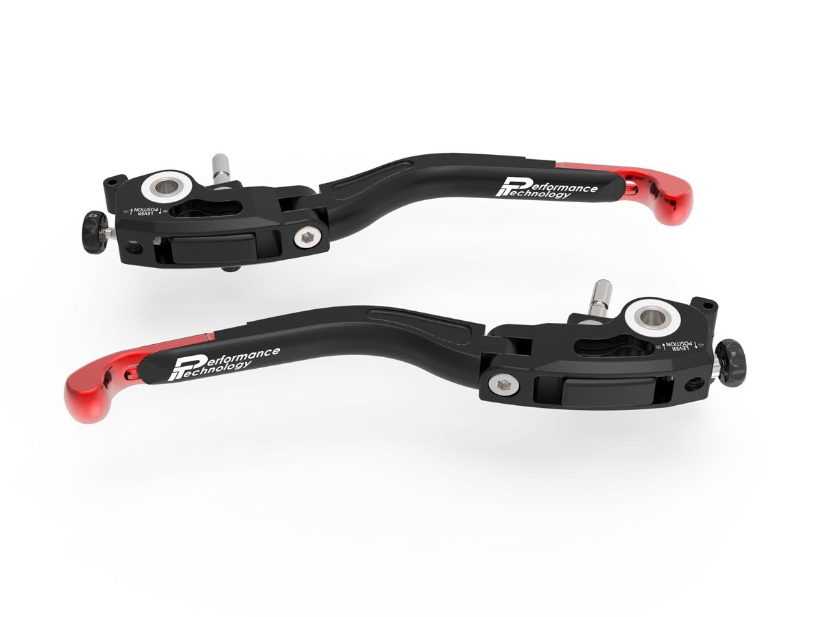Ducabike DBK L26 Evo Brake + Clutch Adjustable Levers - BLACK-RED