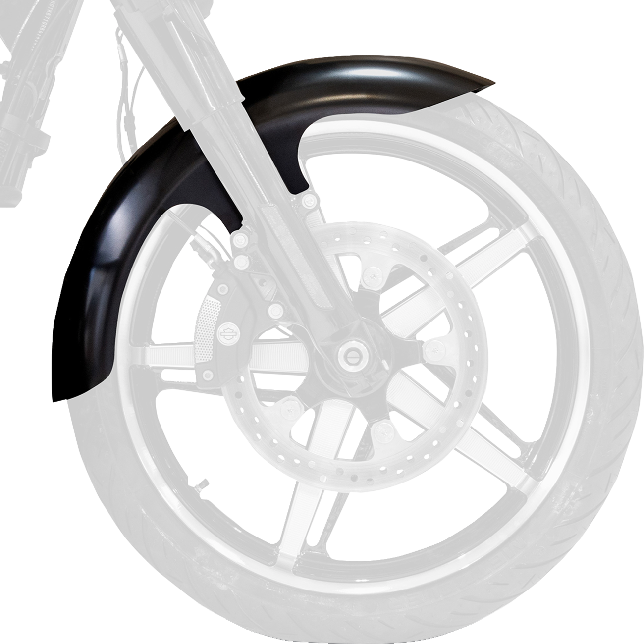 Klock Werks Henry Front Fender - Black - 21" - HD Touring