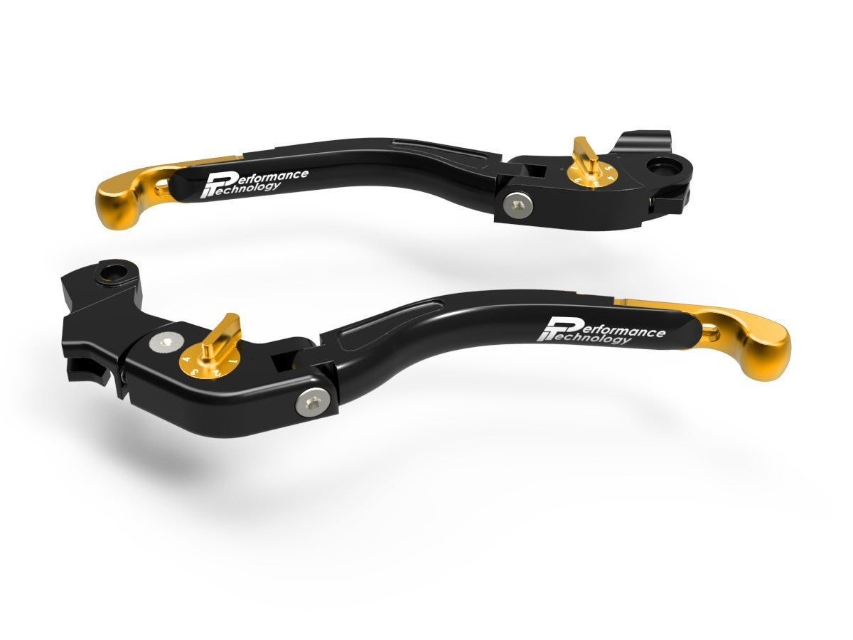 Ducabike DBK LEA04 Brake / Clutch Adjustable Levers Eco GP 2 - BLACK-GOLD