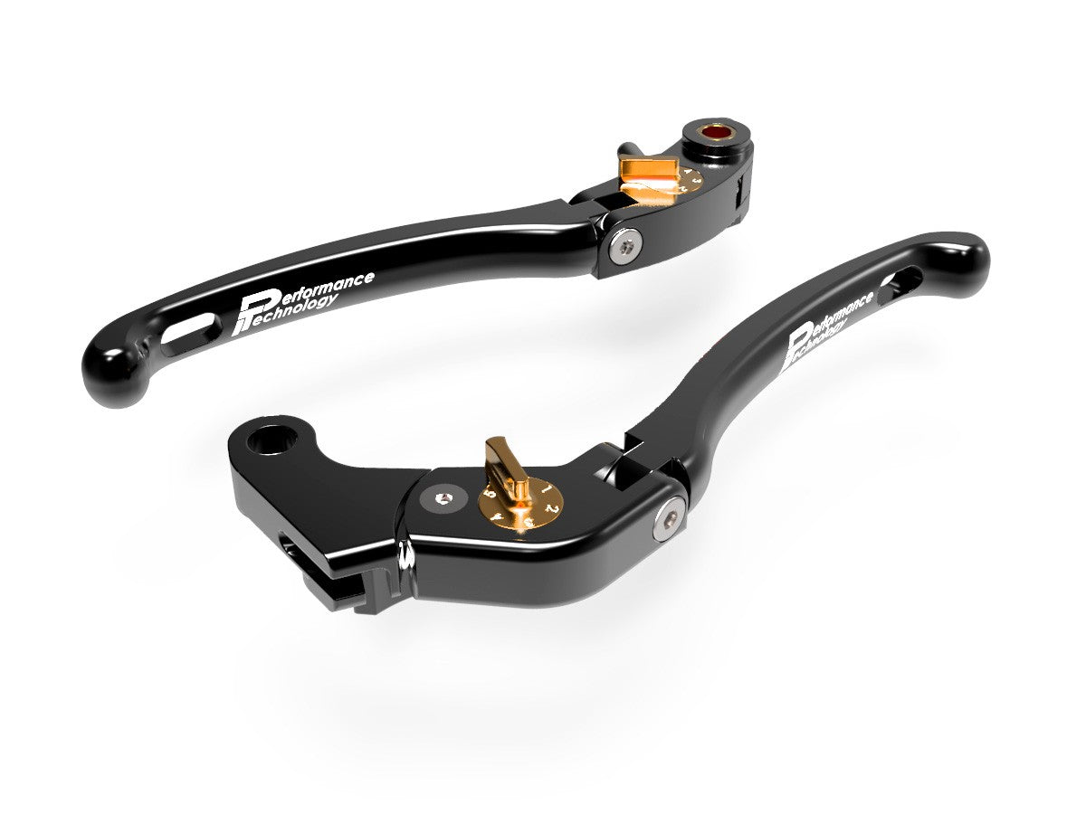 Ducabike DBK LE06 Brake / Clutch Adjustable Levers Eco GP 1 - BLACK-GOLD