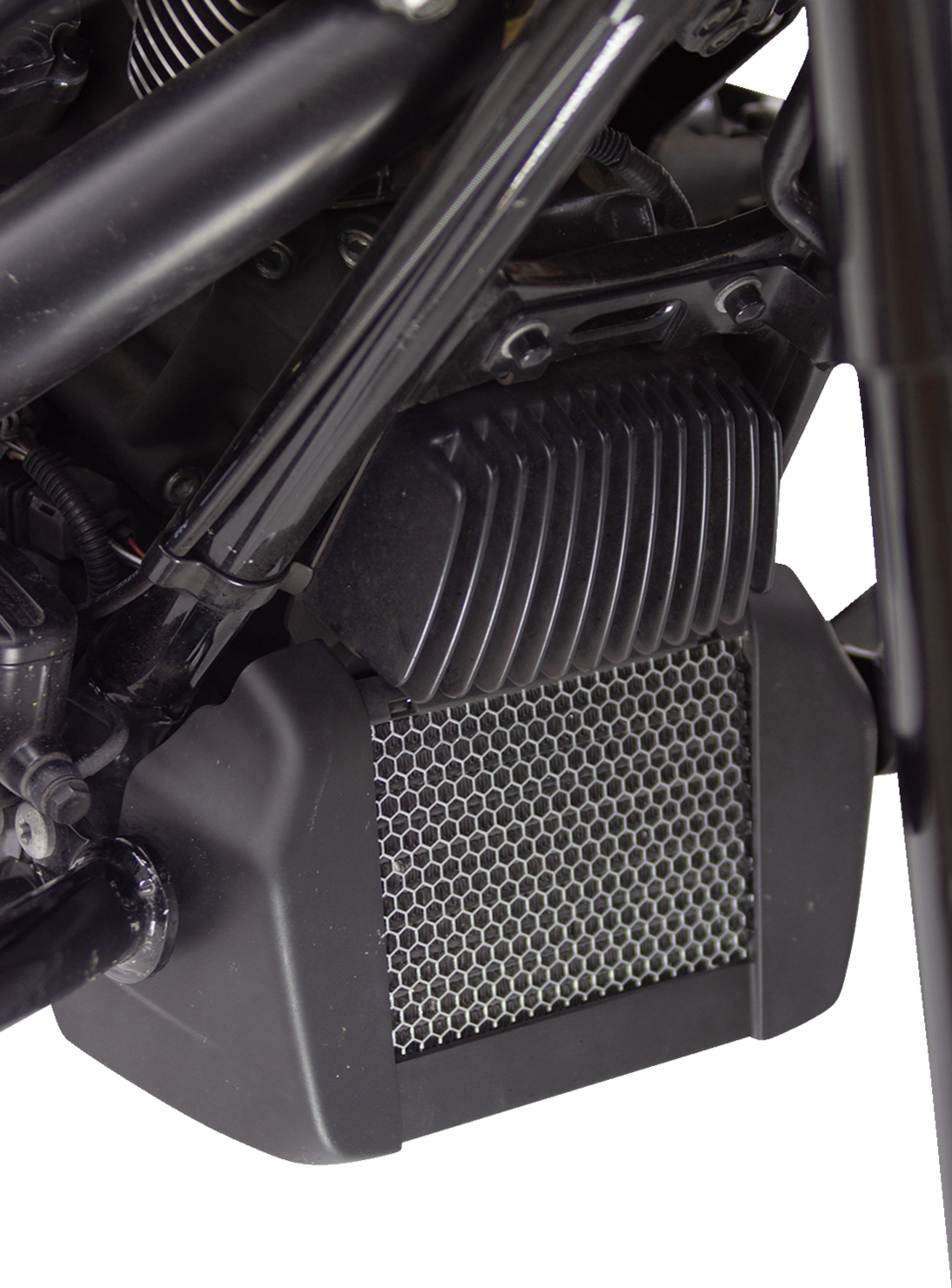 Klock Werks Oil Cooler Guard - Chrome - M8 Touring/Trike