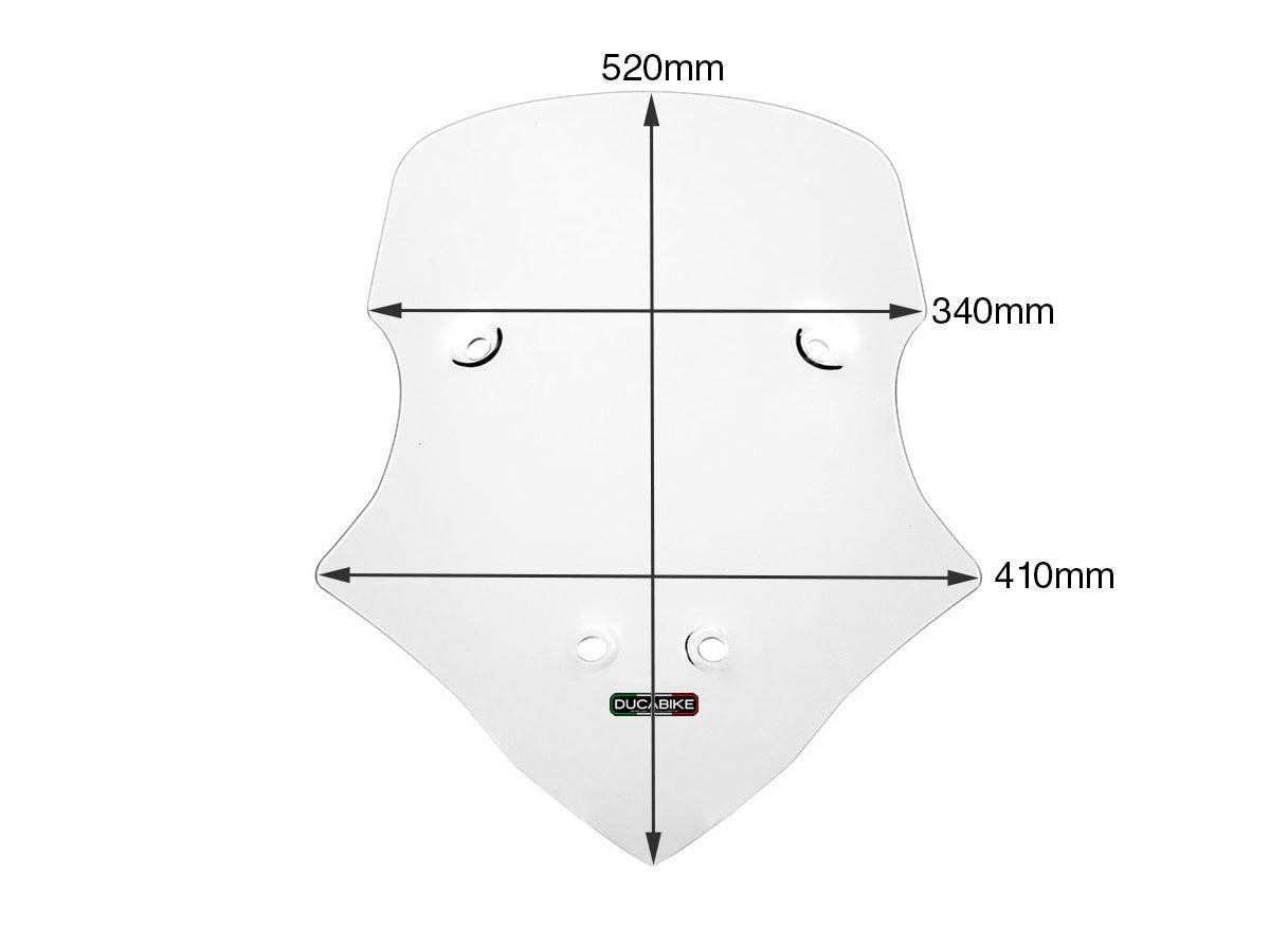 Ducabike DBK CUP16 MTS V4 Intermediate Windscreen - TRANSPARENT