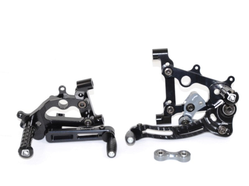 Ducabike DBK PR119903 Adjustable Rearset SBK Panigale - BLACK ECO FIXED FOOT PEGS
