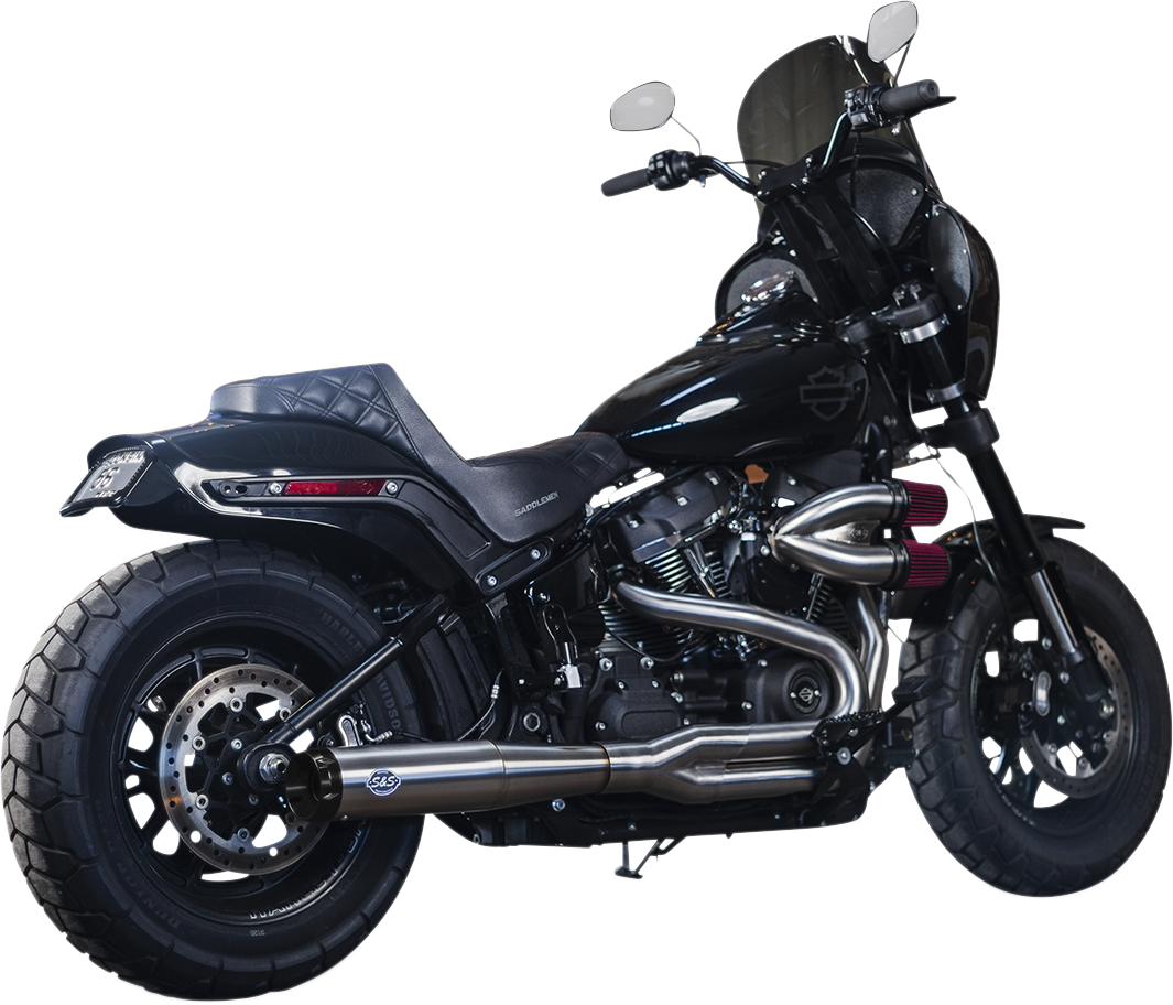 S&S Cycle 2-Into-1 Superstreet Exhaust System - 50 State - M8 Softail - Stainless Steel