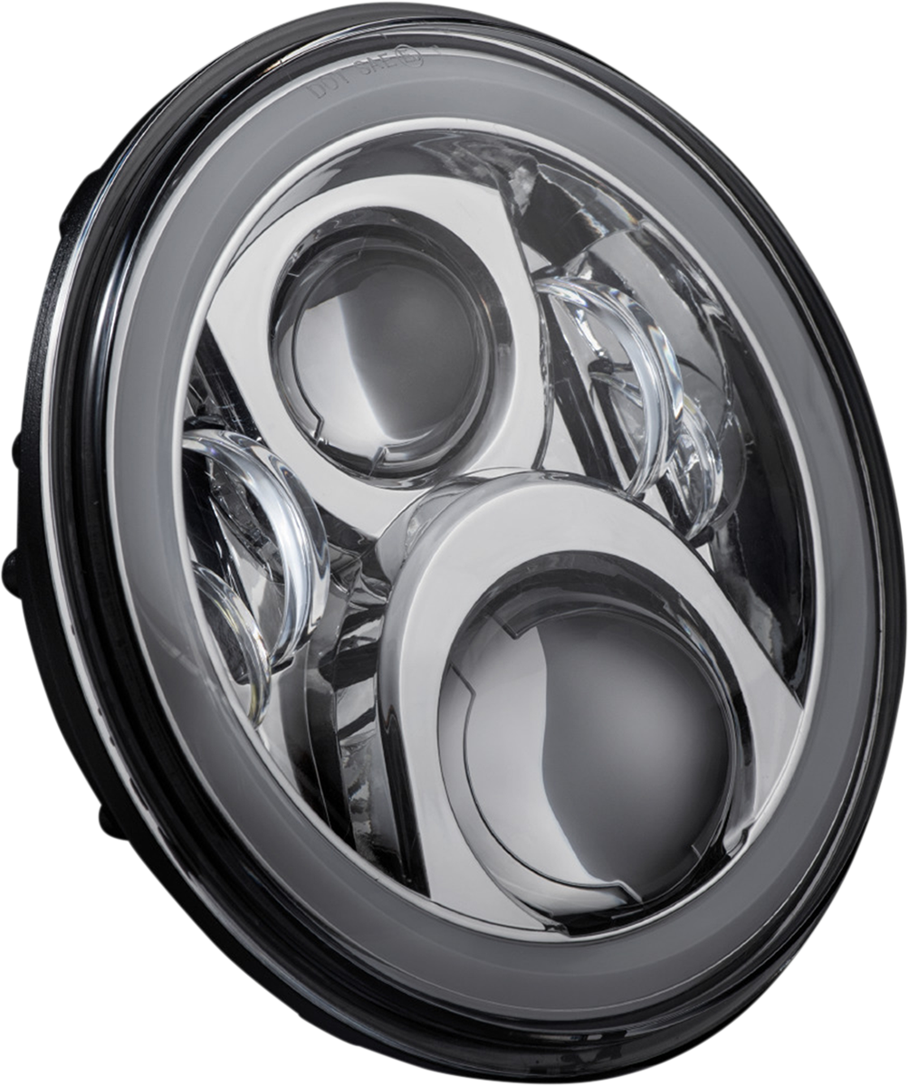 Custom Dynamics 7" Halo Headlamp With Touring Adapter