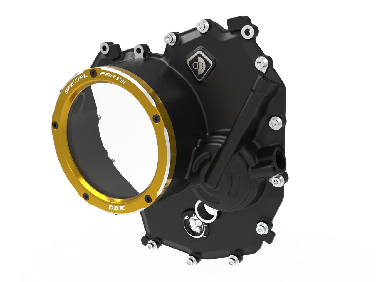Ducabike DBK Clear Clutch Cover Ducati Panigale Streetfighter V2 - BLACK-GOLD
