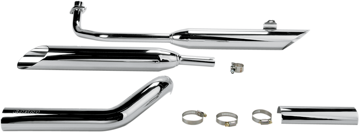 Cobra Complete Slip-On Mufflers - Slash-Cut - XVS650A V-Star