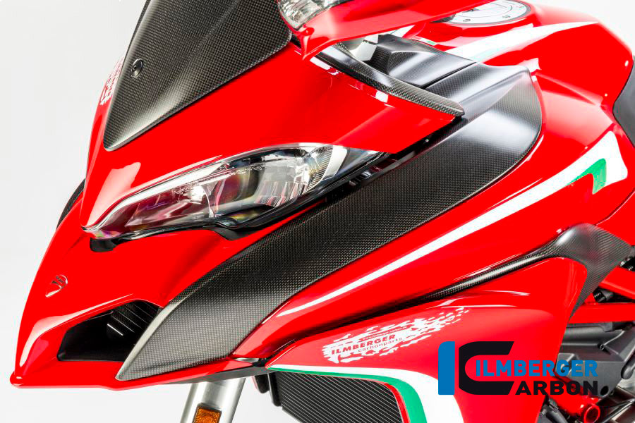 Ilmberger Carbon Tank Cover Left / Air Channel Cover Left Side Surface Ducati MTS 1200 2015 - Matte