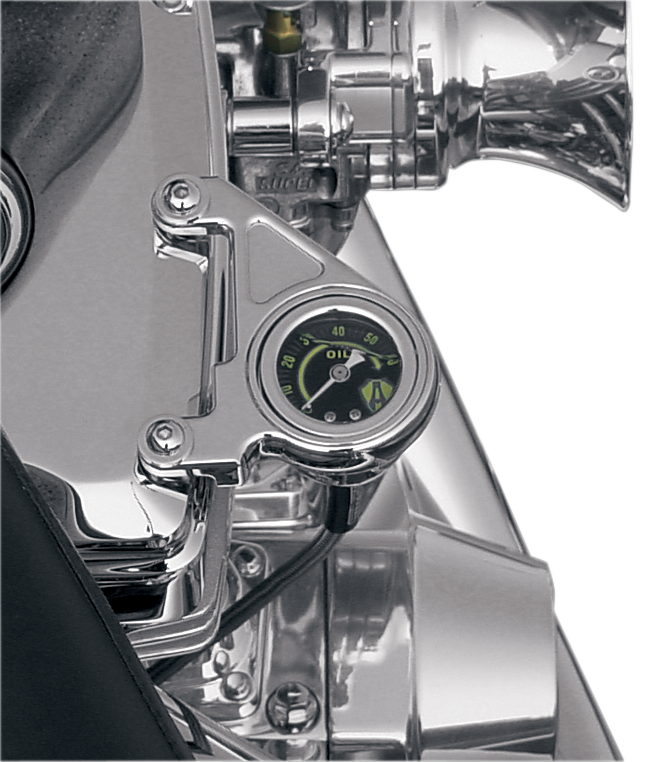Arlen NESS Oil Pressure Gauge Kit - Radius - Chrome - HD '99-'17