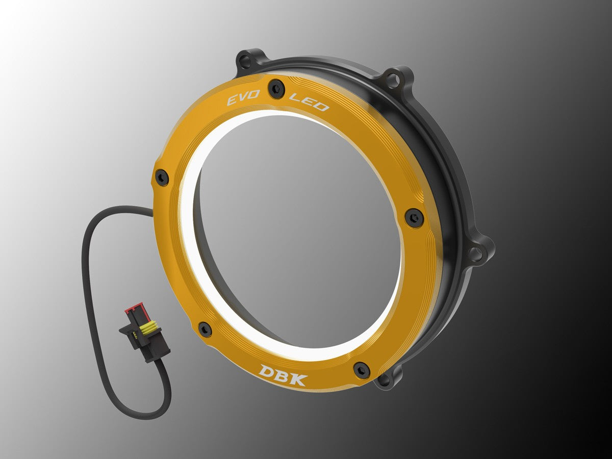 Ducabike DBK CCV4L01 Evo LED Clear Clutch Cover - BLACK-RED