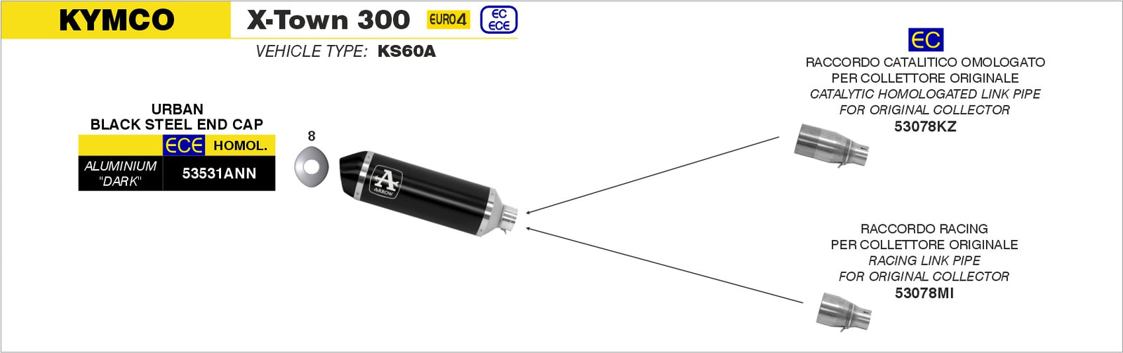 53531ANN Urban Aluminium Dark Slip On With Dark End Cap