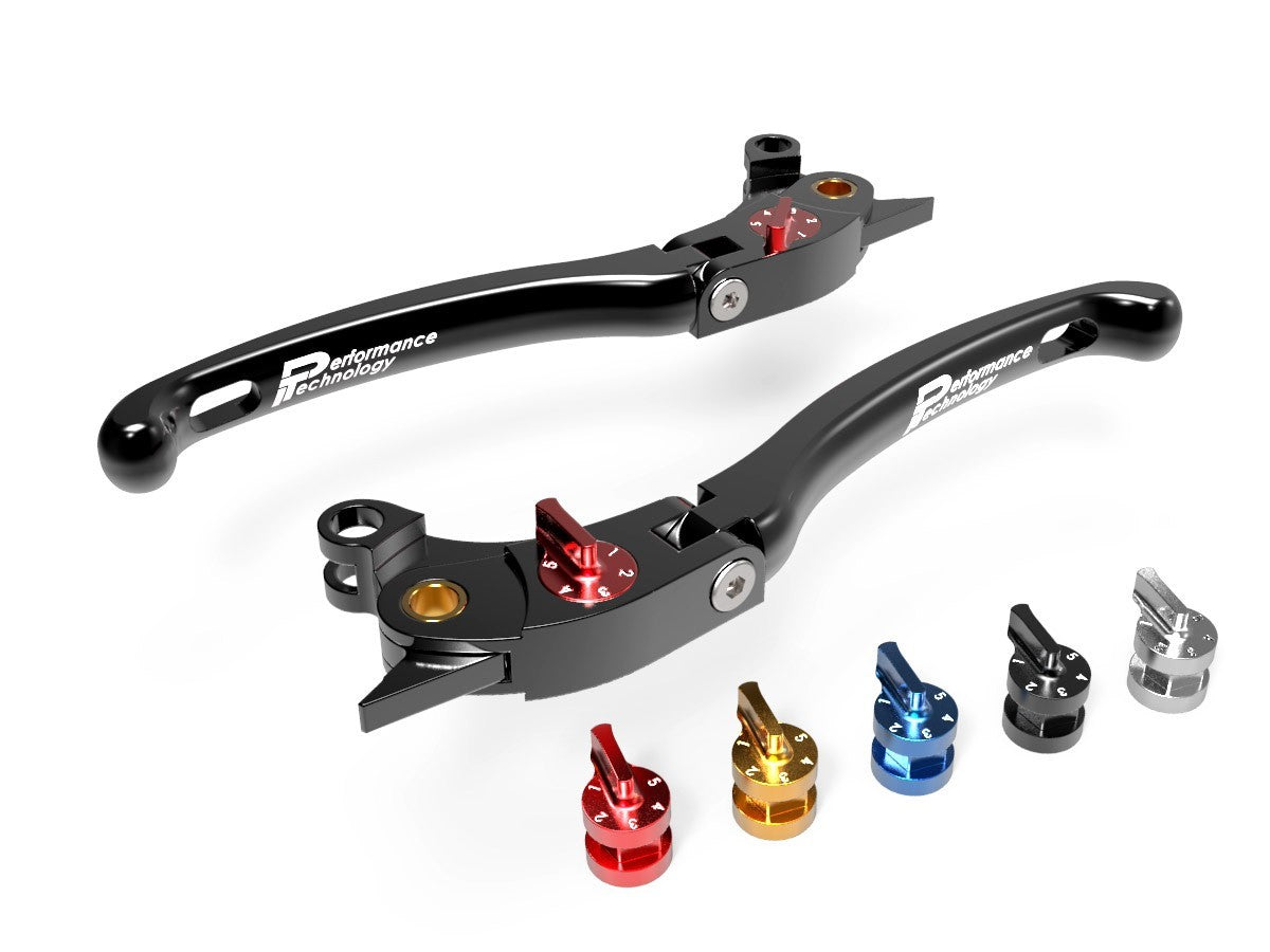 Ducabike DBK LE02 Brake / Clutch Adjustable Levers Eco GP 1 - BLACK-BLACK