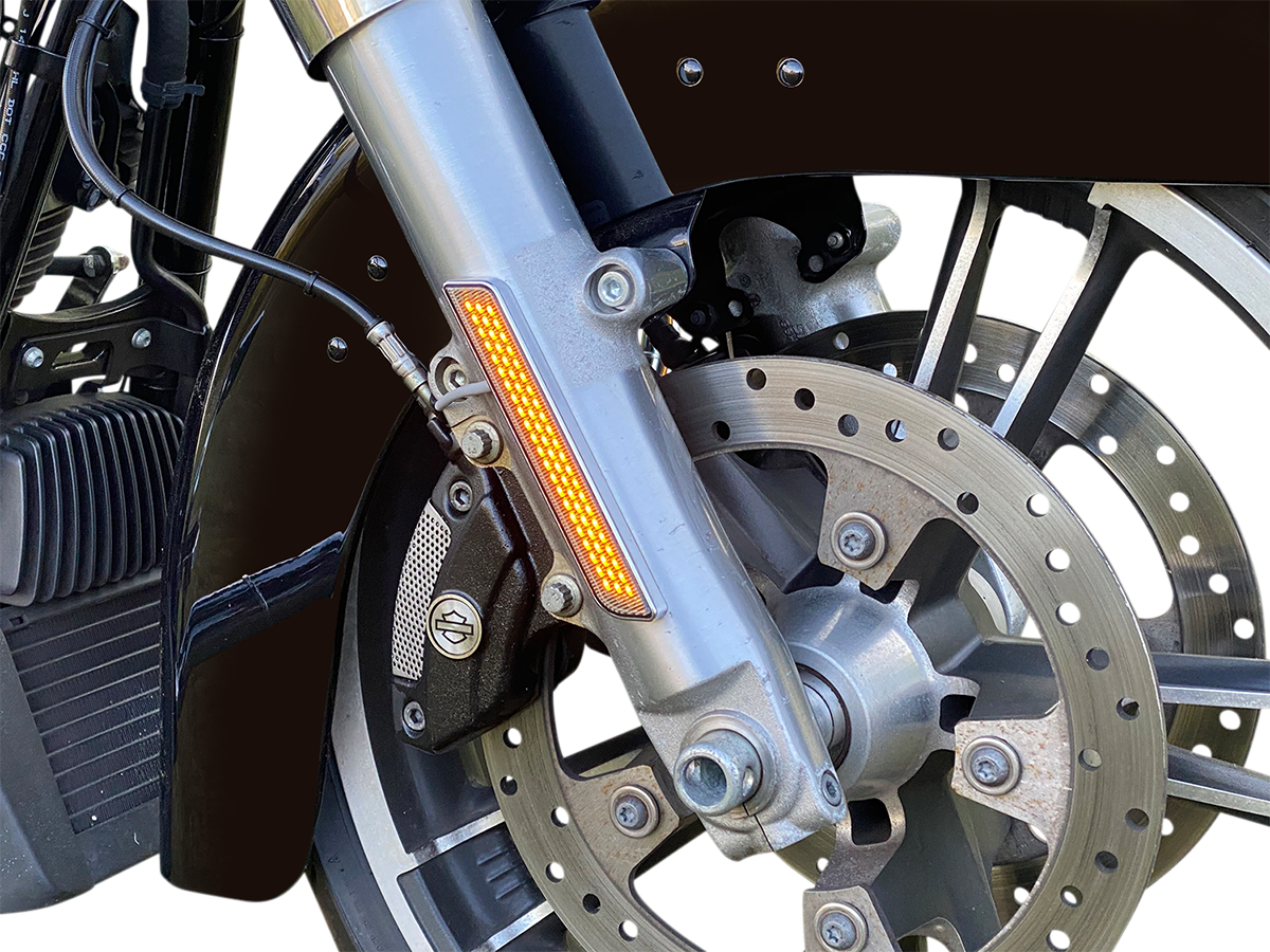 Custom Dynamics LED Fork Light - Amber - Black