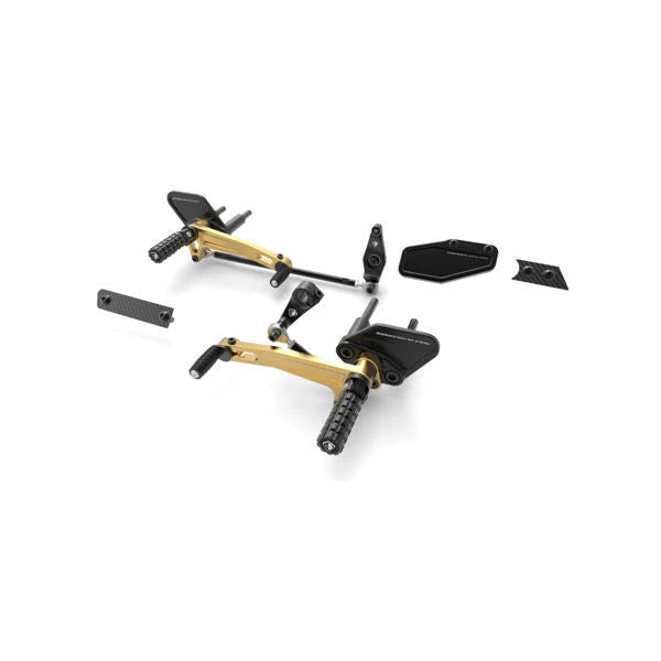Ducabike DBK Adjustable Rearsets For Ducati XDiavel / XDiavel S - Black/Gold