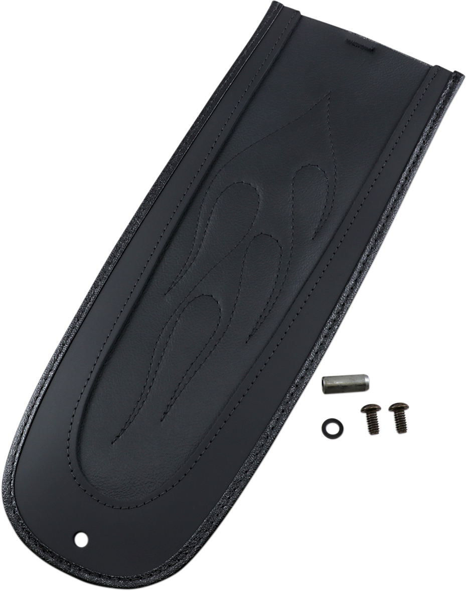Drag Specialties Seats Fender Skin - Flame Stitched Automotive-Grade Vinyl Center - 15"