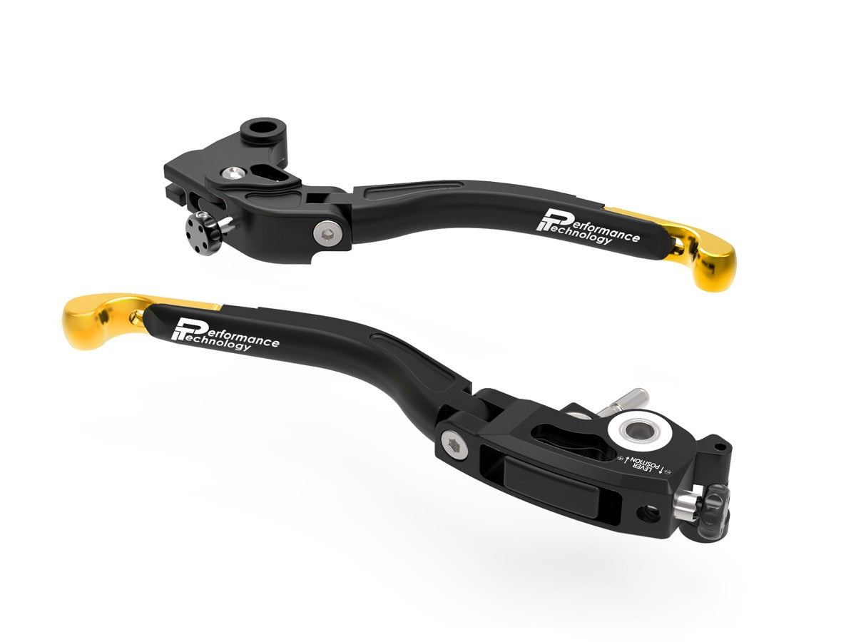 Ducabike DBK L30 Evo Brake + Clutch Adjustable Levers - BLACK-GOLD