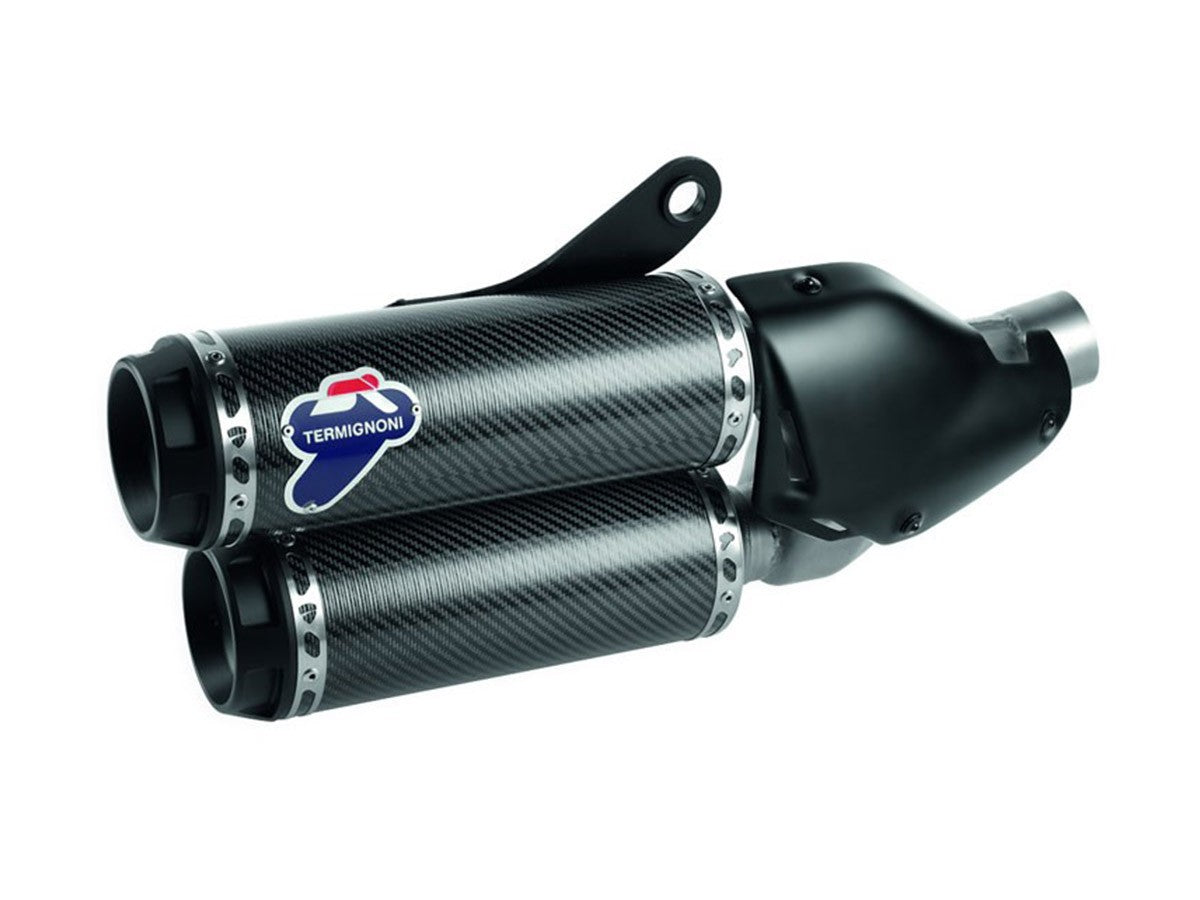 Termignoni 018CO Pair Of Approved Carbon Silencers Ducati Monster 821