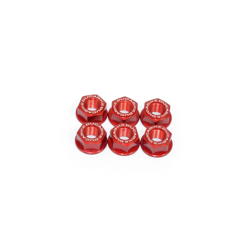 Ducabike DBK Lightweight Aluminum Sprocket Nut Set For Panigale V2 - Red