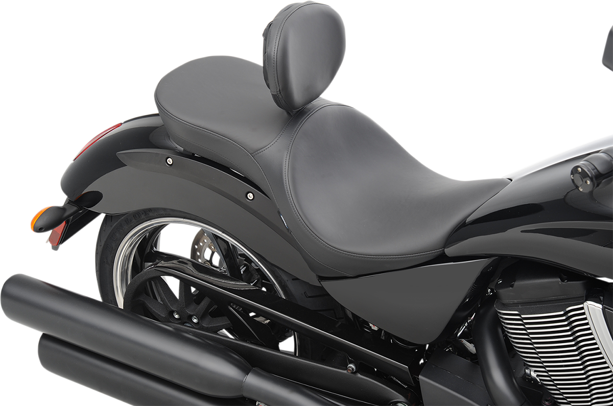 Drag Specialties Seats Low Profile Seat - Driver's Backrest Compatible - Smooth - Victory